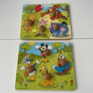 Melissa and Doug Disney Toddler Jumbo Wooden Knob Puzzles